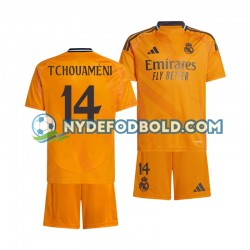 Udebane Trøje Real Madrid Tchouameni 14 2024-2025 K/Æ Børn(+Shorts)
