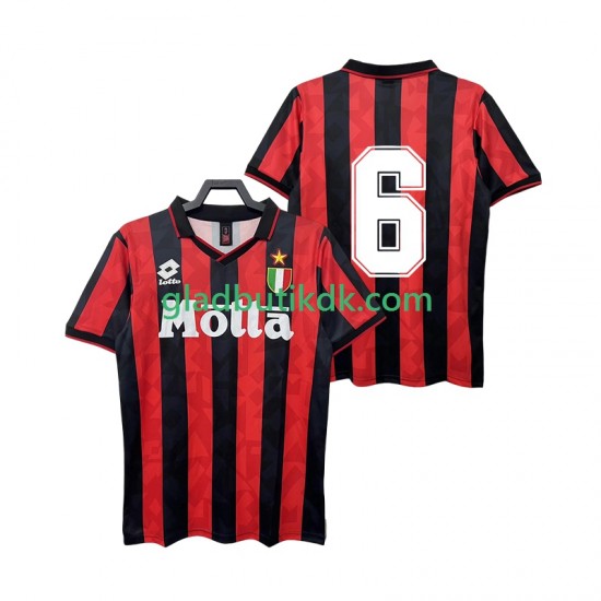 Hjemmebane Trøje AC Milan 6 Retro 1993 1994 K/Æ Mænd
