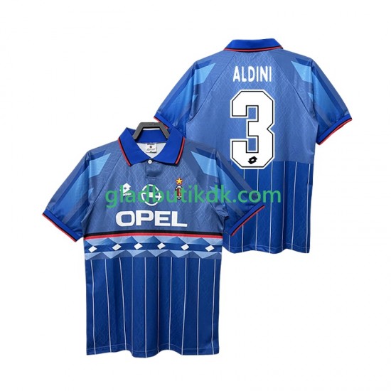 Udebane Trøje AC Milan ALDINI 3 Retro 1995 1996 K/Æ Mænd