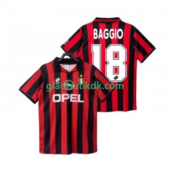 Hjemmebane Trøje AC Milan BAGGIO 18 Retro 1996 1997 K/Æ Mænd