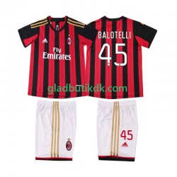 Hjemmebane Trøje AC Milan BALOTELL 45 Retro 2013 2014 K/Æ Børn(+Shorts)