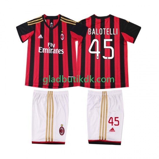 Hjemmebane Trøje AC Milan BALOTELL 45 Retro 2013 2014 K/Æ Børn(+Shorts)