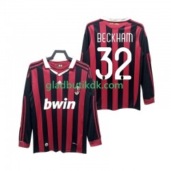 Hjemmebane Trøje AC Milan BECKHAM 32 Retro 2009 2010 L/Æ Mænd