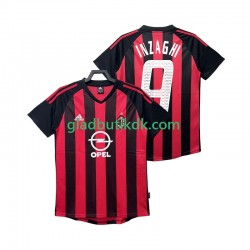 Hjemmebane Trøje AC Milan INZAGHI 9 Retro 2002 2003 K/Æ Mænd