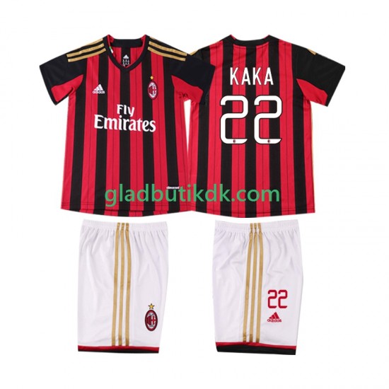 Hjemmebane Trøje AC Milan KAKA 22 Retro 2013 2014 K/Æ Børn(+Shorts)