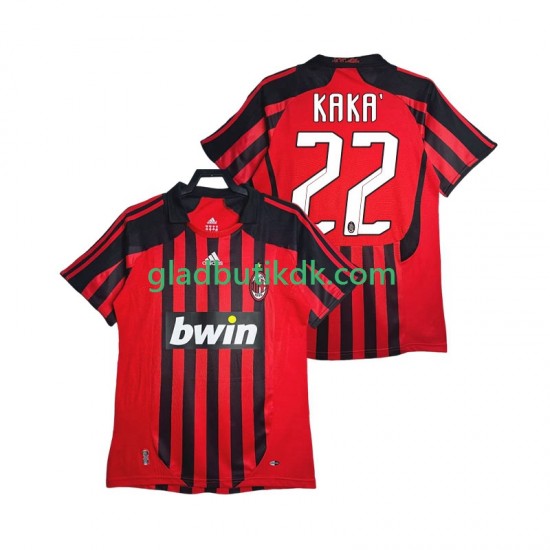 Hjemmebane Trøje AC Milan KAKA 22 Retro 2007 2008 K/Æ Mænd