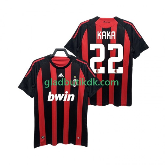 Hjemmebane Trøje AC Milan KAKA 22 Retro 2008 2009 K/Æ Mænd