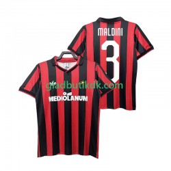 Hjemmebane Trøje AC Milan MALDINI 3 Retro 1990 1991 K/Æ Mænd