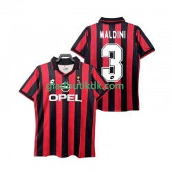 Hjemmebane Trøje AC Milan MALDINI 3 Retro 1995 1996 K/Æ Mænd