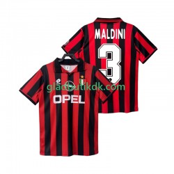 Hjemmebane Trøje AC Milan MALDINI 3 Retro 1996 1997 K/Æ Mænd