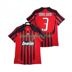 Hjemmebane Trøje AC Milan MALDINI 3 Retro 2007 2008 K/Æ Mænd