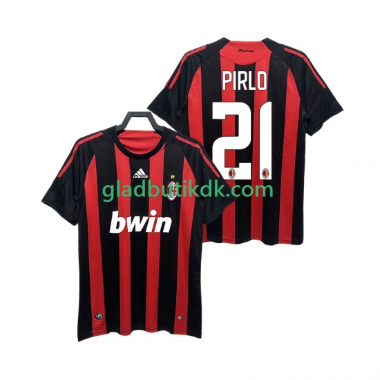 Hjemmebane Trøje AC Milan RIRLO 21 Retro 2008 2009 K/Æ Mænd