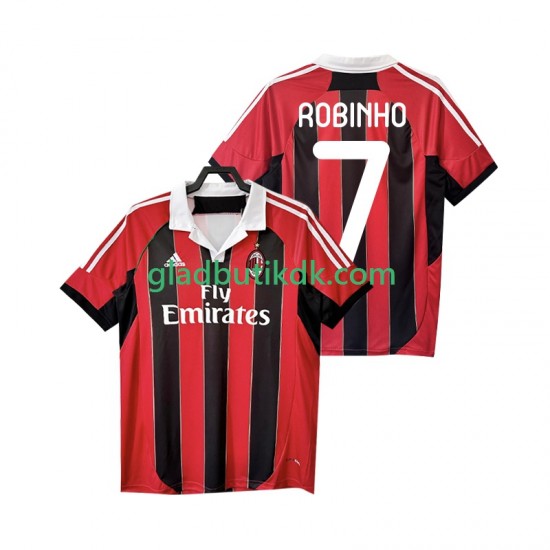 Hjemmebane Trøje AC Milan ROBINHO 7 Retro 2012 2013 K/Æ Mænd