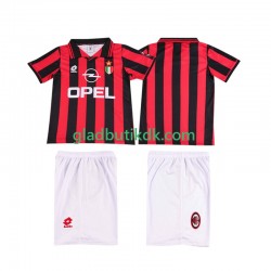 Hjemmebane Trøje AC Milan Retro 1996 1997 K/Æ Børn(+Shorts)