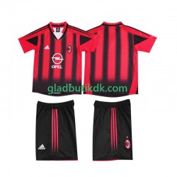 Hjemmebane Trøje AC Milan Retro 2004 2005 K/Æ Børn(+Shorts)