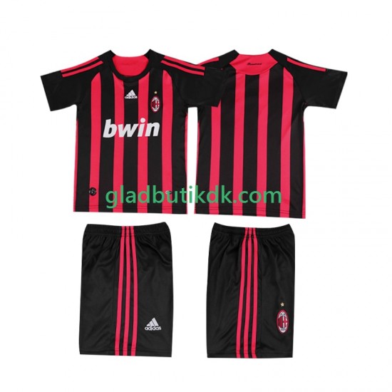 Hjemmebane Trøje AC Milan Retro 2008 2009 K/Æ Børn(+Shorts)