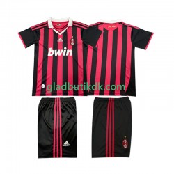 Hjemmebane Trøje AC Milan Retro 2009 2010 K/Æ Børn(+Shorts)