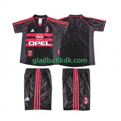 3. Valg Trøje AC Milan Retro 1998 1999 K/Æ Børn(+Shorts)