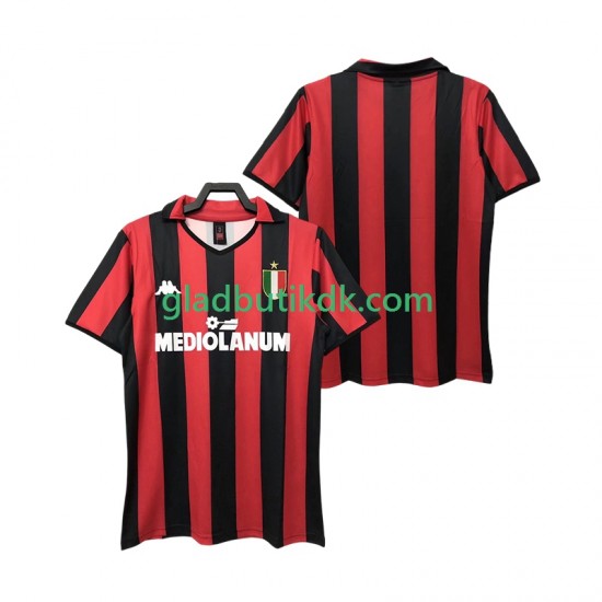 Hjemmebane Trøje AC Milan Retro 1988 1989 K/Æ Mænd