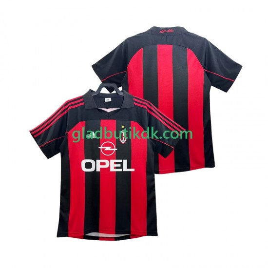 Hjemmebane Trøje AC Milan Retro 2000 2002 K/Æ Mænd