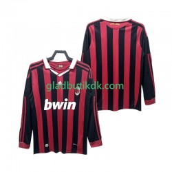 Hjemmebane Trøje AC Milan Retro 2009 2010 L/Æ Mænd