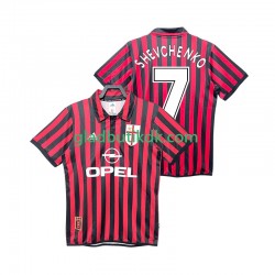 Hjemmebane Trøje AC Milan SHEVCHENKO 7 Retro 1999 2000 K/Æ Mænd