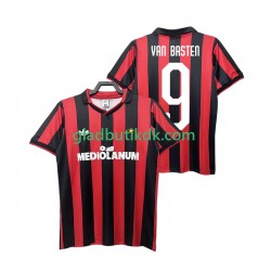 Hjemmebane Trøje AC Milan VAN BASTEN 9 Retro 1990 1991 K/Æ Mænd