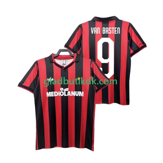 Hjemmebane Trøje AC Milan VAN BASTEN 9 Retro 1990 1991 K/Æ Mænd