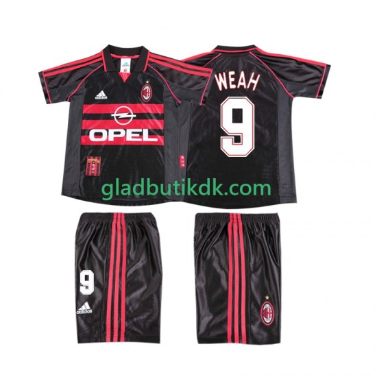 3. Valg Trøje AC Milan WEAH 9 Retro 1998 1999 K/Æ Børn(+Shorts)