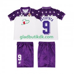 Udebane Trøje Fiorentina BATISTUTA 9 Retro 1992 1993 K/Æ Børn(+Shorts)
