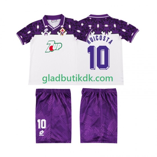 Udebane Trøje Fiorentina RUI COSTA 10 Retro 1992 1993 K/Æ Børn(+Shorts)