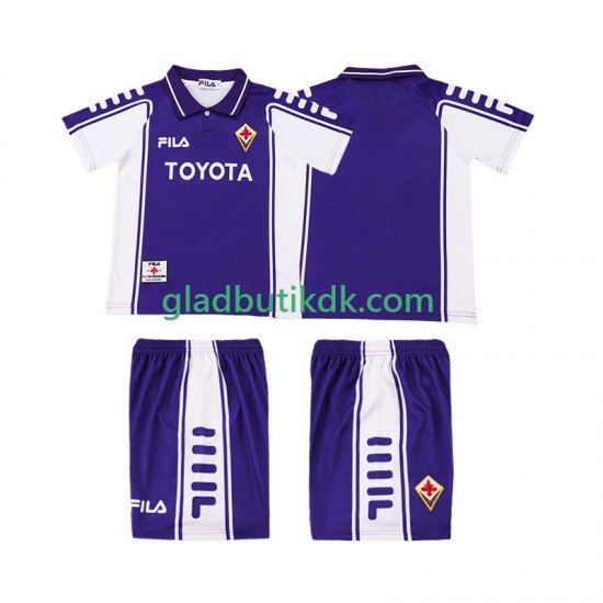 Hjemmebane Trøje Fiorentina Retro 1999 2000 K/Æ Børn(+Shorts)