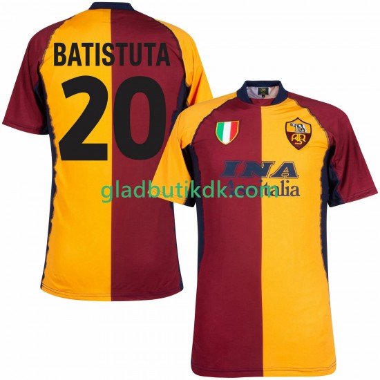 Hjemmebane Trøje AS Roma Batistuta 20 Retro 2000 2001 K/Æ Mænd