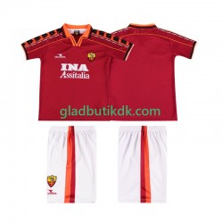 Hjemmebane Trøje AS Roma Retro 1998 1999 K/Æ Børn(+Shorts)