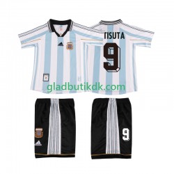 Hjemmebane Trøje Argentina BATISUTA 9 Retro 1998 K/Æ Børn(+Shorts)