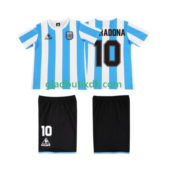 Hjemmebane Trøje Argentina MARADONA 10 Retro 1986 K/Æ Børn(+Shorts)