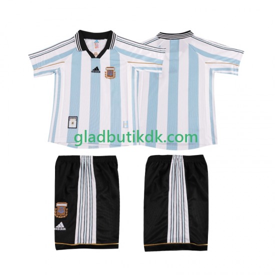 Hjemmebane Trøje Argentina Retro 1998 K/Æ Børn(+Shorts)