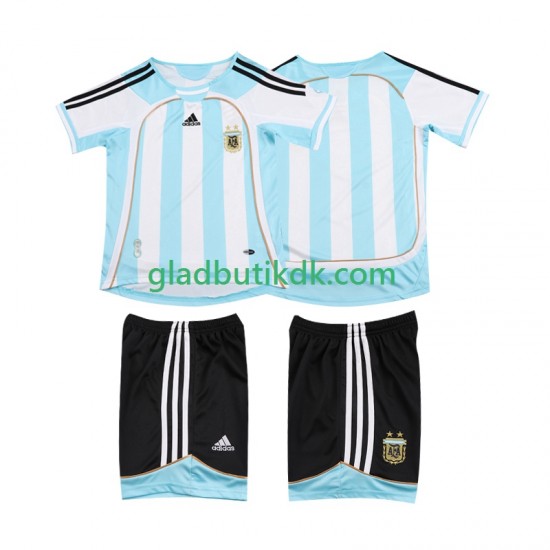 Hjemmebane Trøje Argentina Retro 2006 2007 K/Æ Børn(+Shorts)