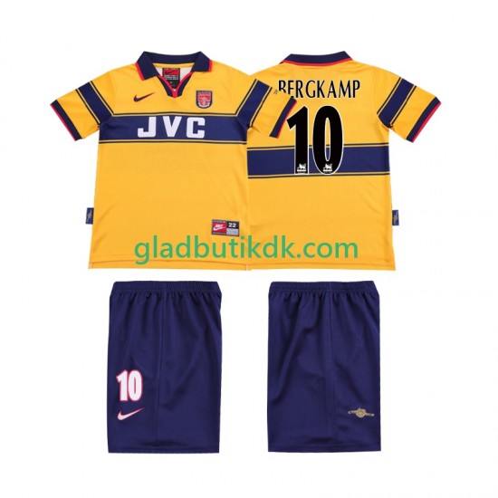 Udebane Trøje Arsenal BERGKAMP 10 Retro 1997 1999 K/Æ Børn(+Shorts)