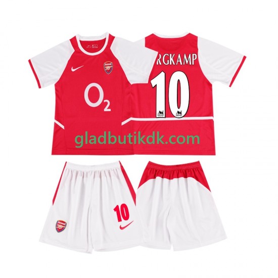 Hjemmebane Trøje Arsenal BERGKAMP 10 Retro 2002 2003 K/Æ Børn(+Shorts)