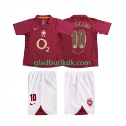 Hjemmebane Trøje Arsenal BERGKAMP 10 Retro 2005 2006 K/Æ Børn(+Shorts)