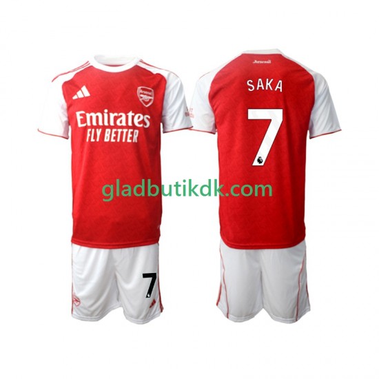 Hjemmebane Trøje Arsenal Bukayo Saka 7 2025-2026 K/Æ Børn(+Shorts)