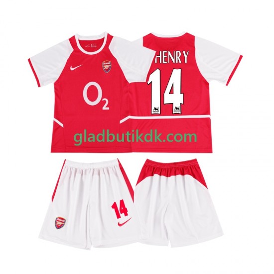 Hjemmebane Trøje Arsenal Thierry Henry 14 Retro 2002 2003 K/Æ Børn(+Shorts)