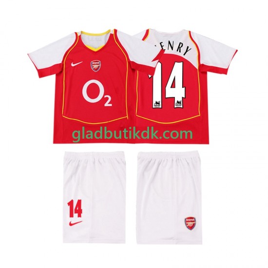 Hjemmebane Trøje Arsenal Thierry Henry 14 Retro 2004 2005 K/Æ Børn(+Shorts)