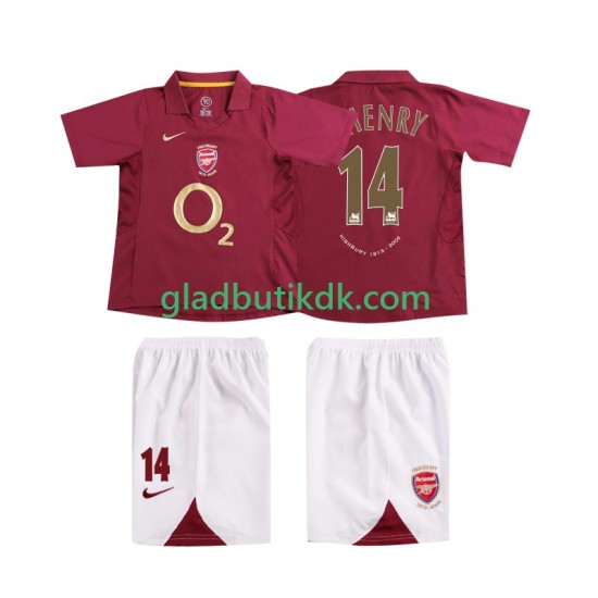Hjemmebane Trøje Arsenal Thierry Henry 14 Retro 2005 2006 K/Æ Børn(+Shorts)