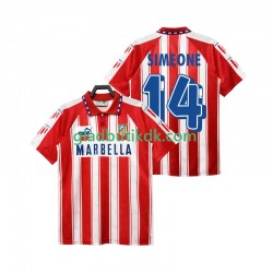 Hjemmebane Trøje Atlético Madrid SIMEONE 14 Retro 1994 1995 K/Æ Mænd