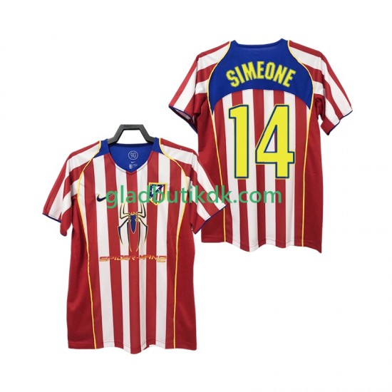 Hjemmebane Trøje Atlético Madrid SIMEONE 14 Retro 2004 2005 K/Æ Mænd
