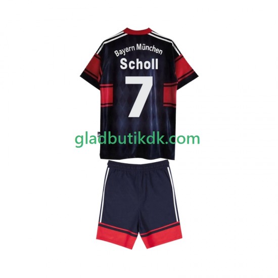 Hjemmebane Trøje FC Bayern München Scholl 7 Retro 1997 1999 K/Æ Børn(+Shorts)