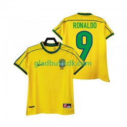 Hjemmebane Trøje Brasilien RONALDO 9 Retro 1998 K/Æ Mænd