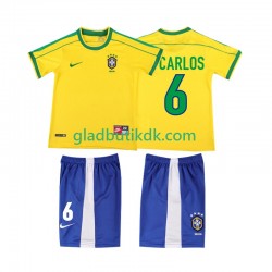 Hjemmebane Trøje Brasilien Roberto Carlos 6 Retro 1998 K/Æ Børn(+Shorts)